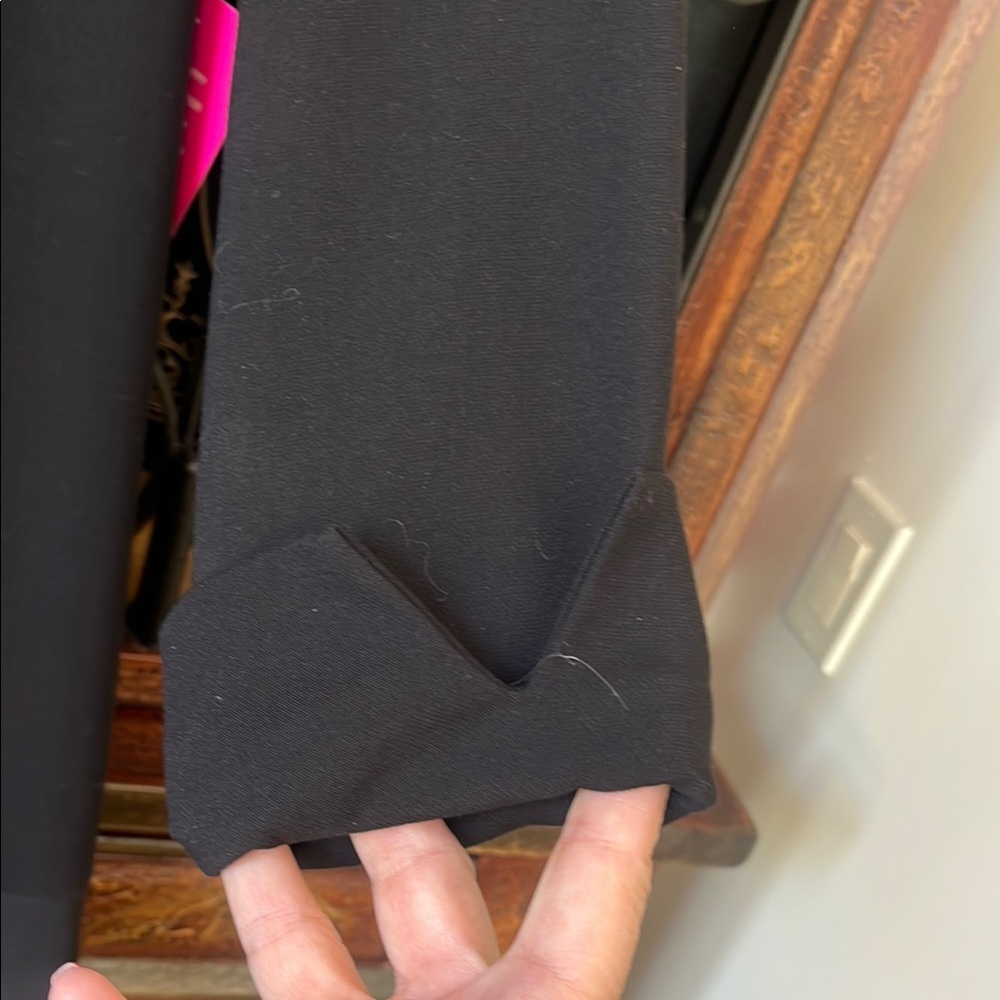 Elegant Black Double-Breasted Coat dress with Gold Buttons - Picture 3 of 5